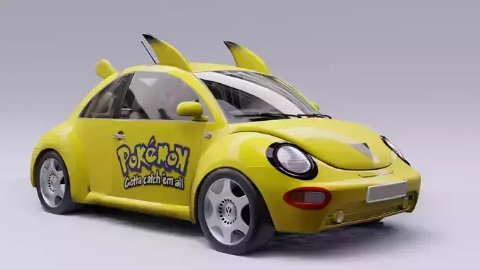 Pokemon car model in Blender 3D