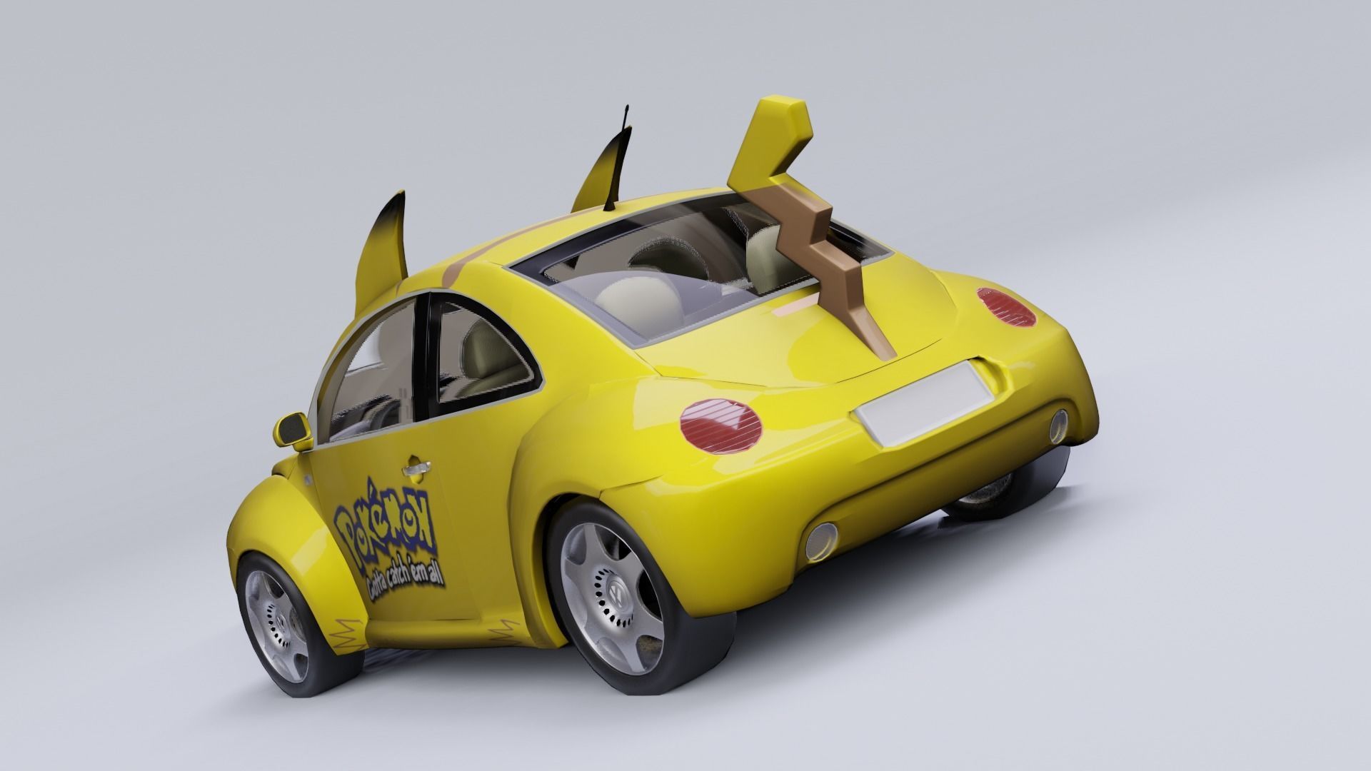 Pokemon car model in Blender 3D 3D model_3