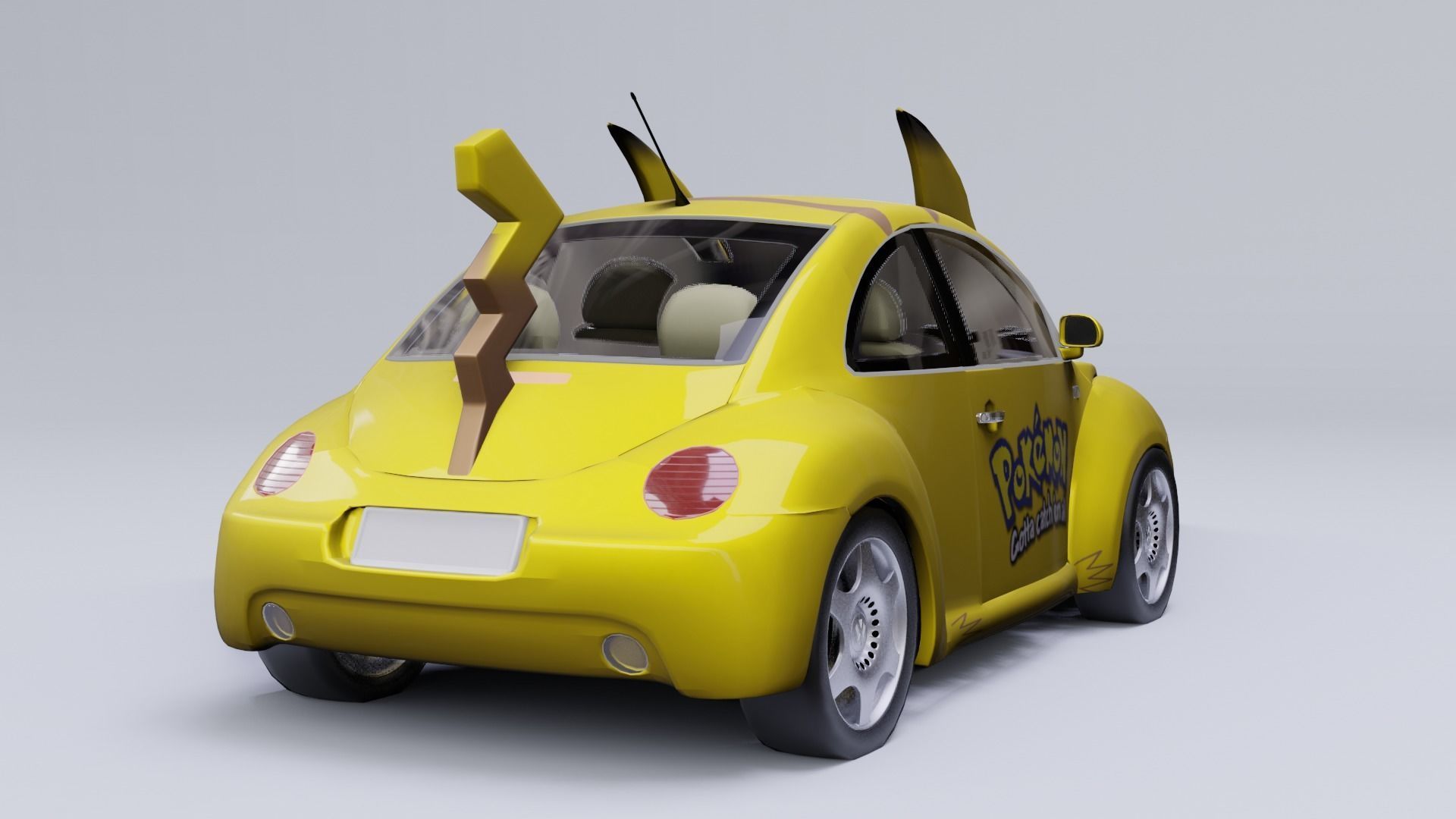 Pokemon car model in Blender 3D 3D model_4