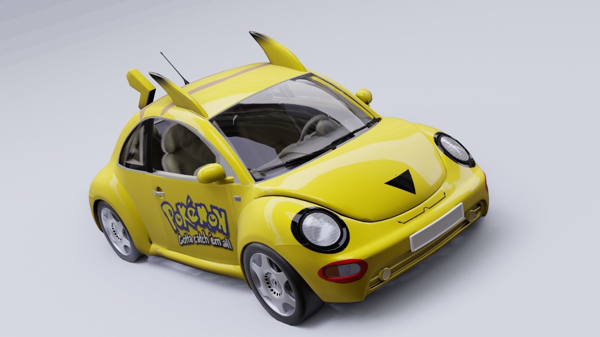 Pokemon car model in Blender 3D 3D model_1