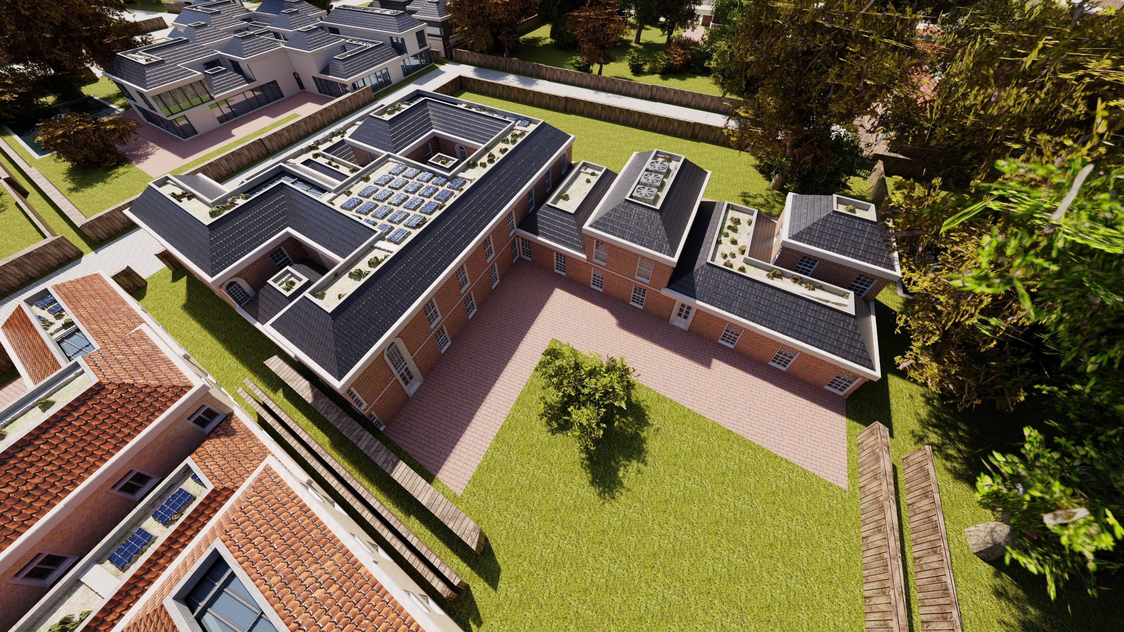 Modern Modular City Blender Cycles Low-poly 3D model_17