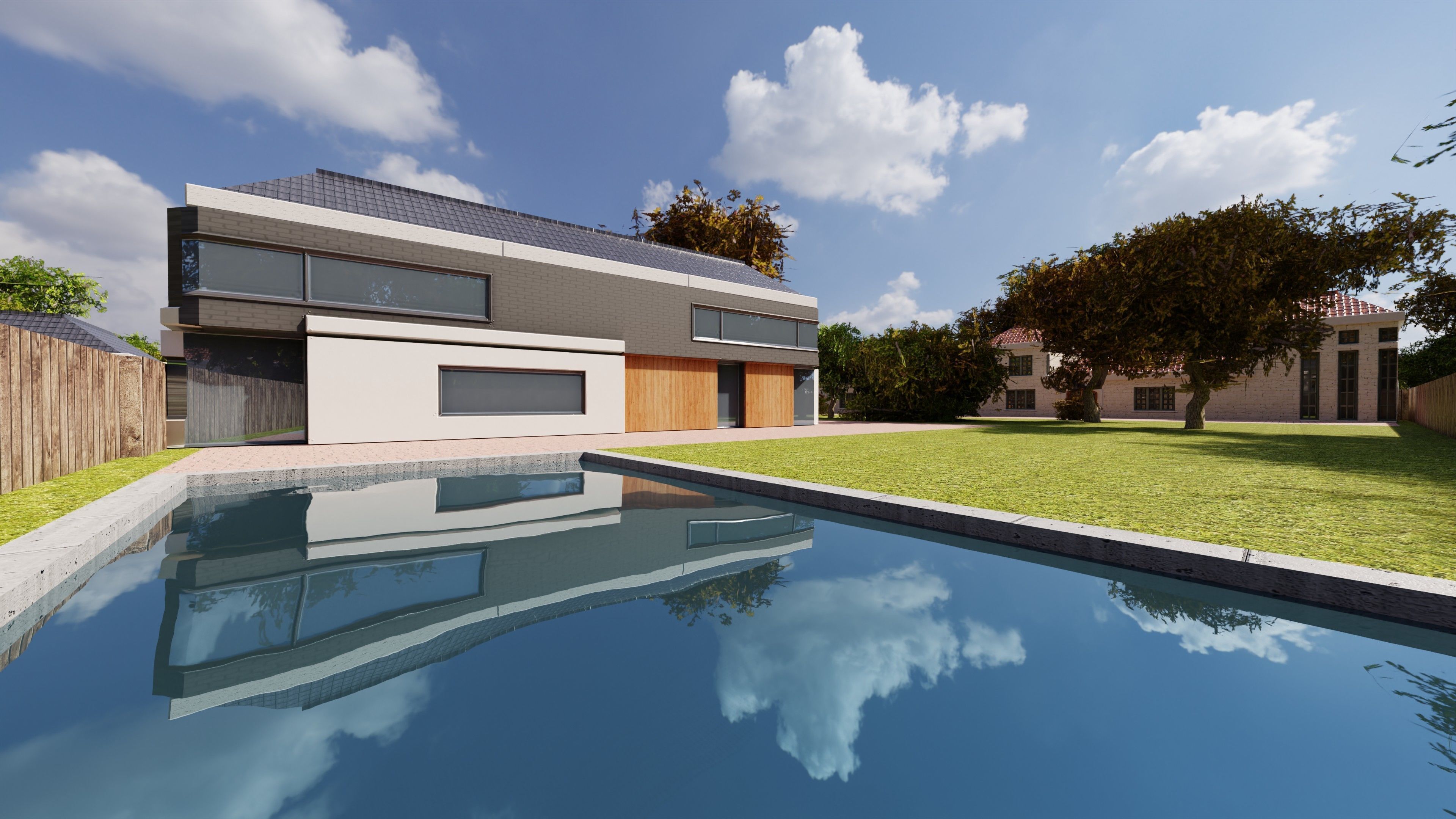 Modern Modular City Blender Cycles Low-poly 3D model_28