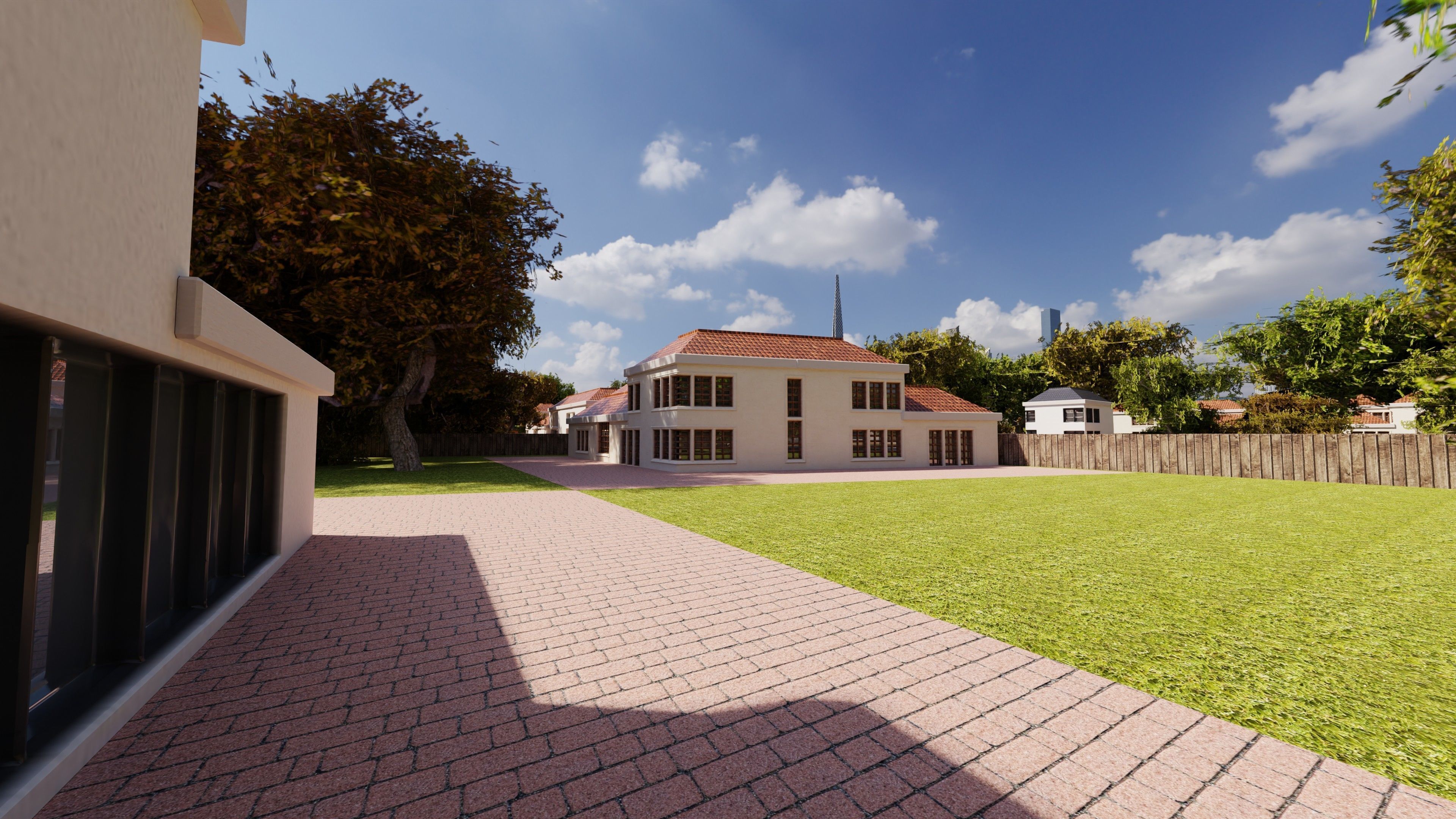 Modern Modular City Blender Cycles Low-poly 3D model_16