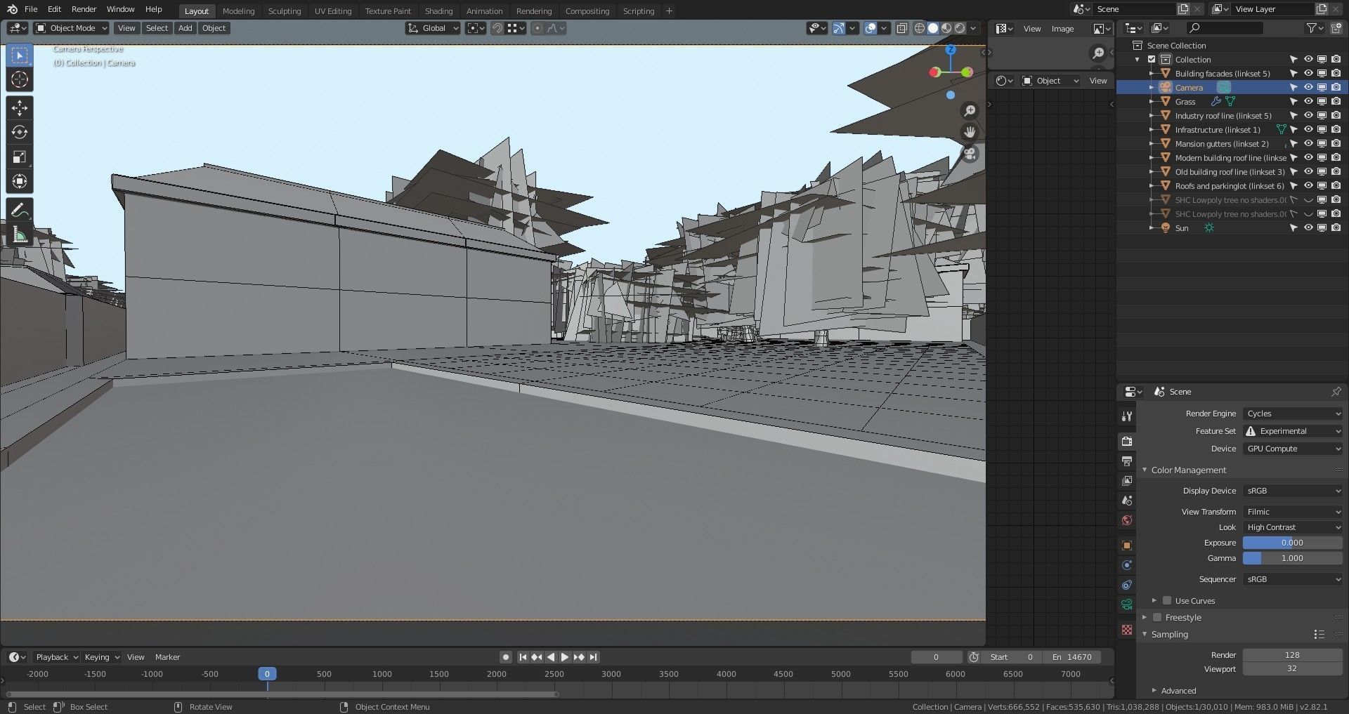 Modern Modular City Blender Cycles Low-poly 3D model_29