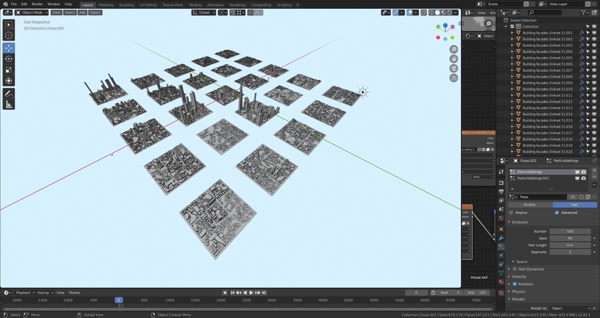 Modern Modular City Blender Cycles Low-poly 3D model_30