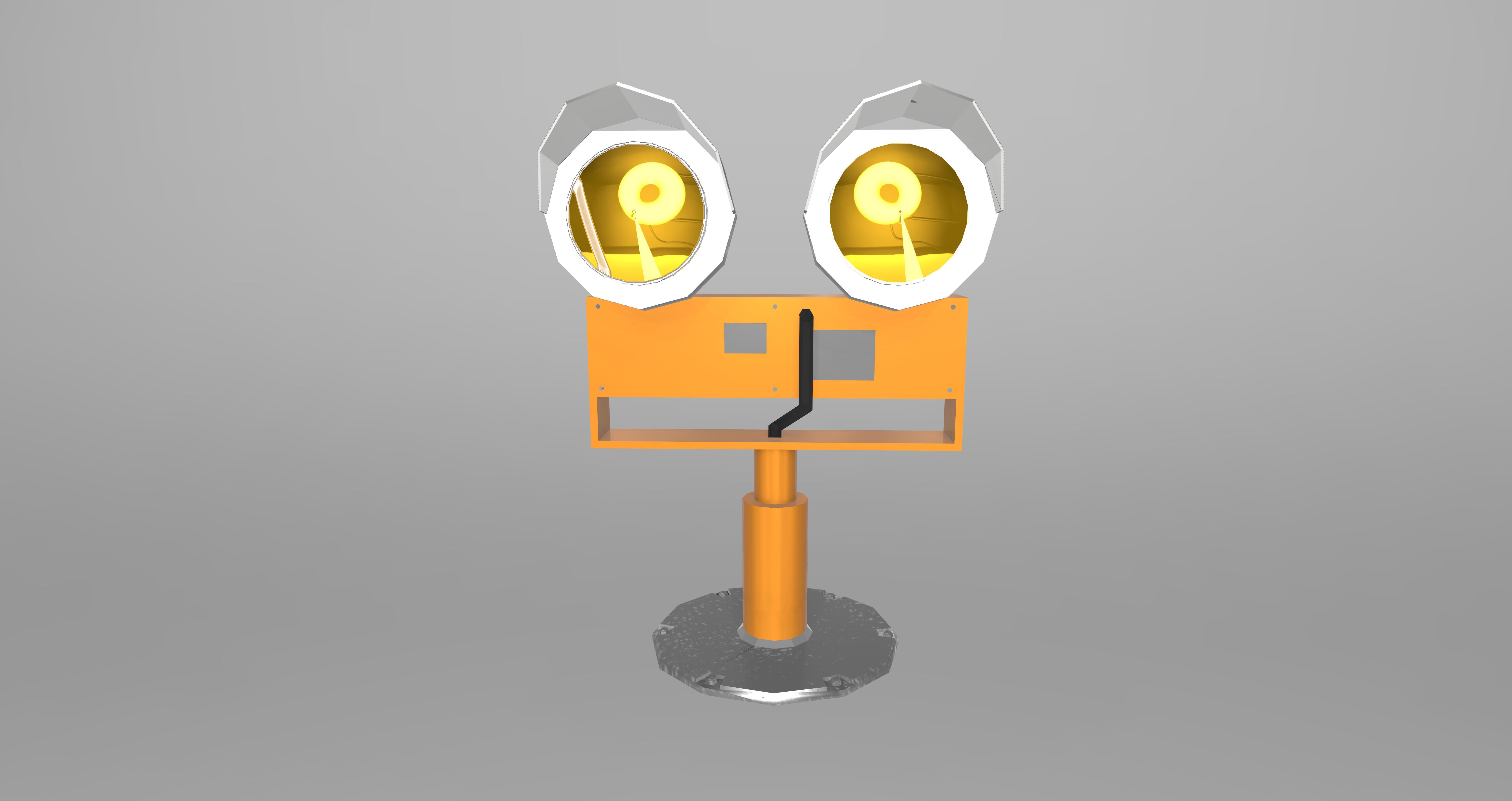 Elevated Runway Guard Light Model Free 3D model_4