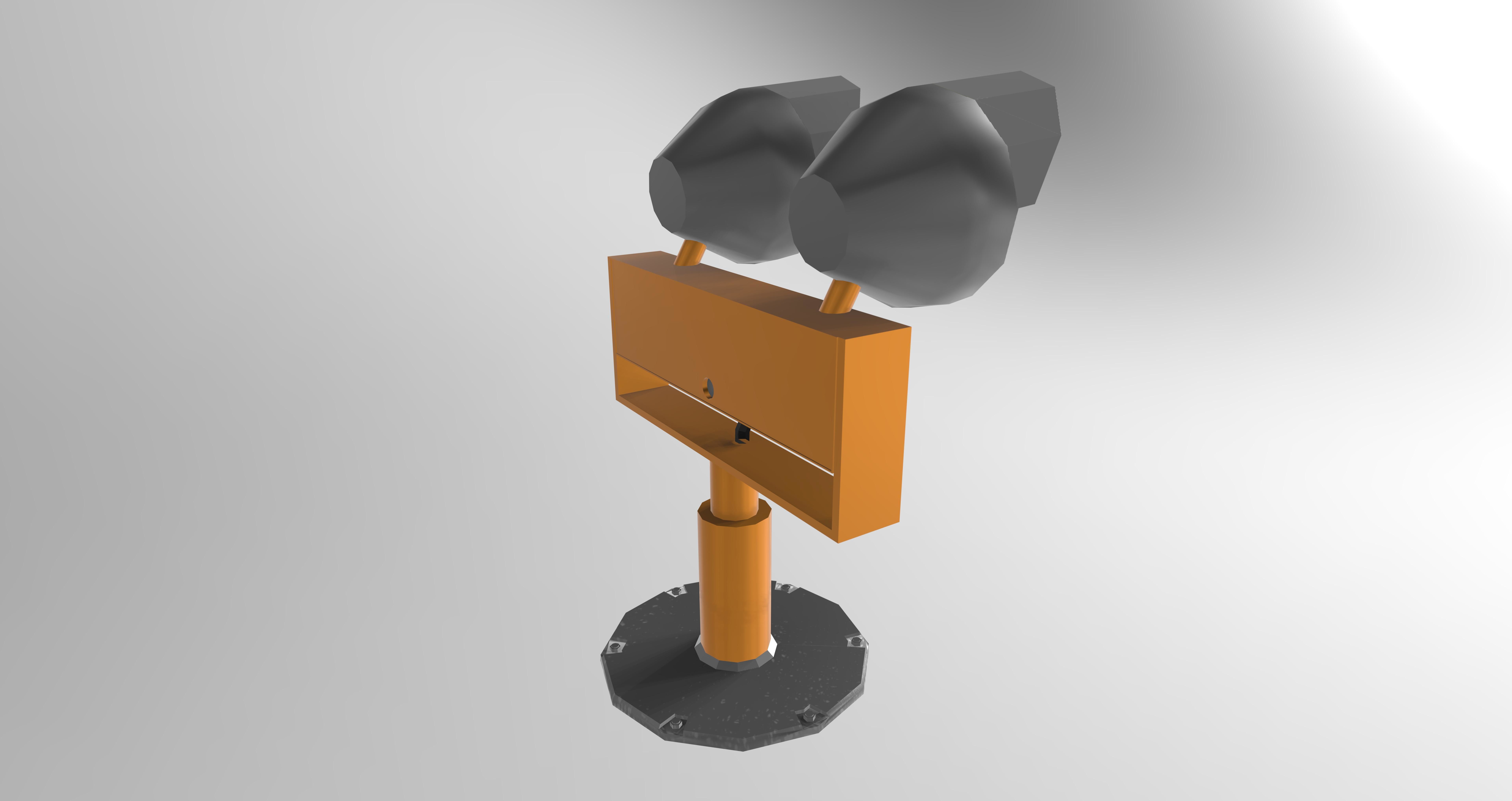 Elevated Runway Guard Light Model Free 3D model_7