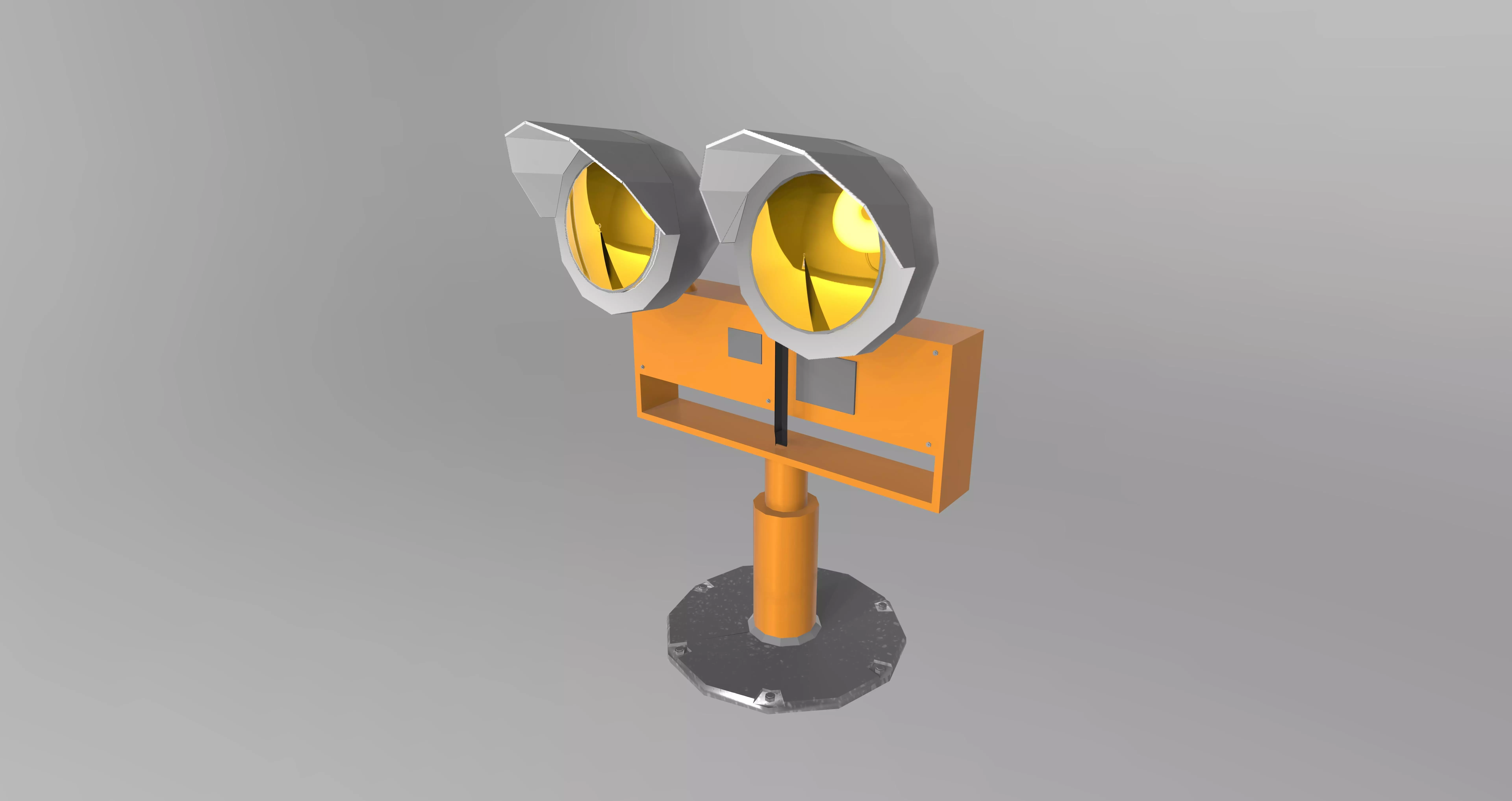 Elevated Runway Guard Light Model Free 3D model_0