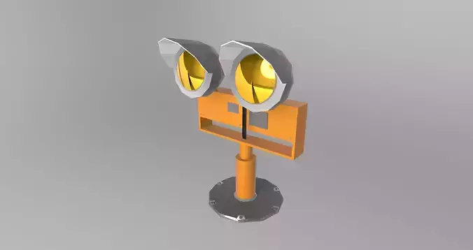 Elevated Runway Guard Light Model Free 3D model