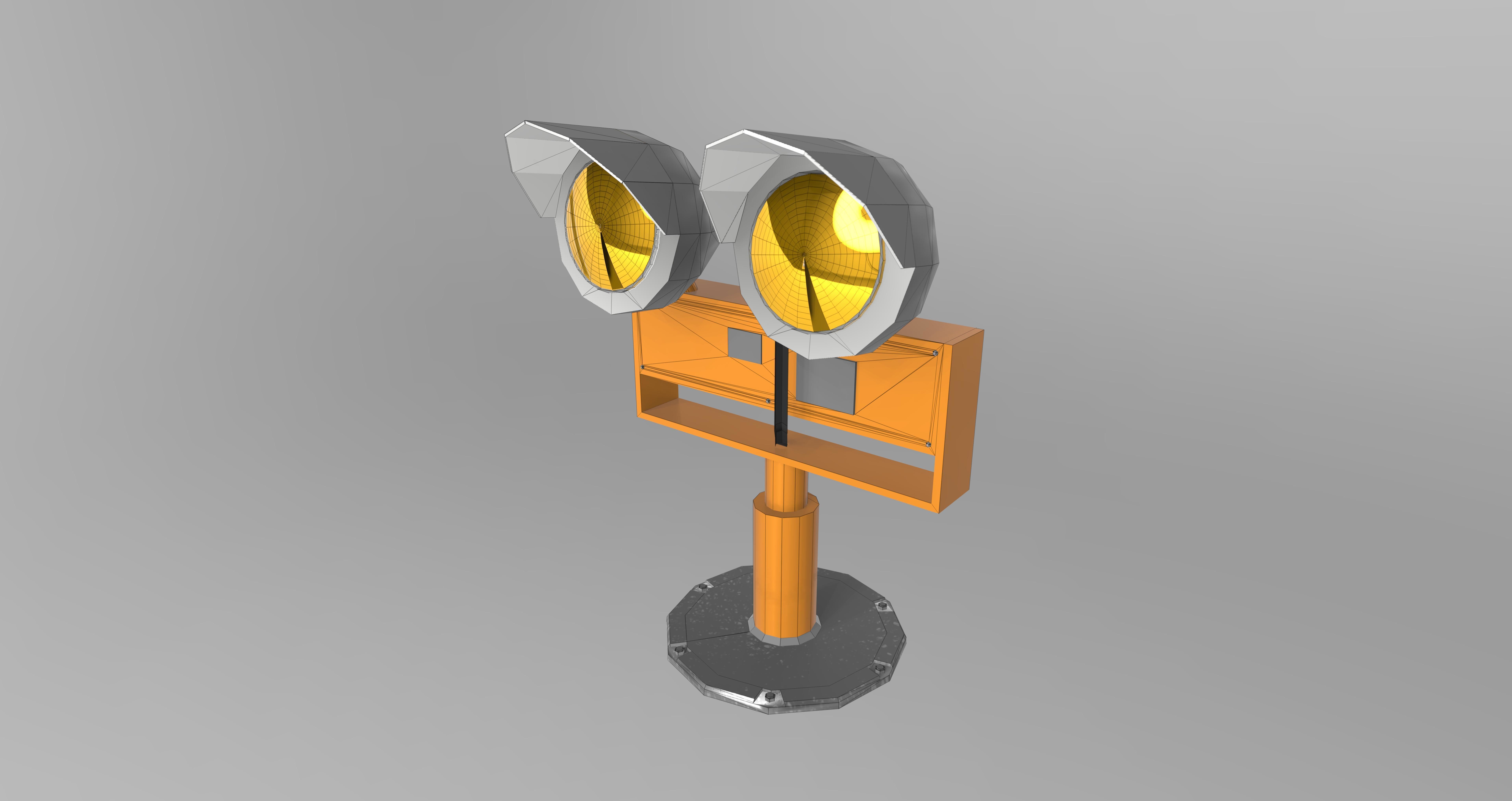 Elevated Runway Guard Light Model Free 3D model_1