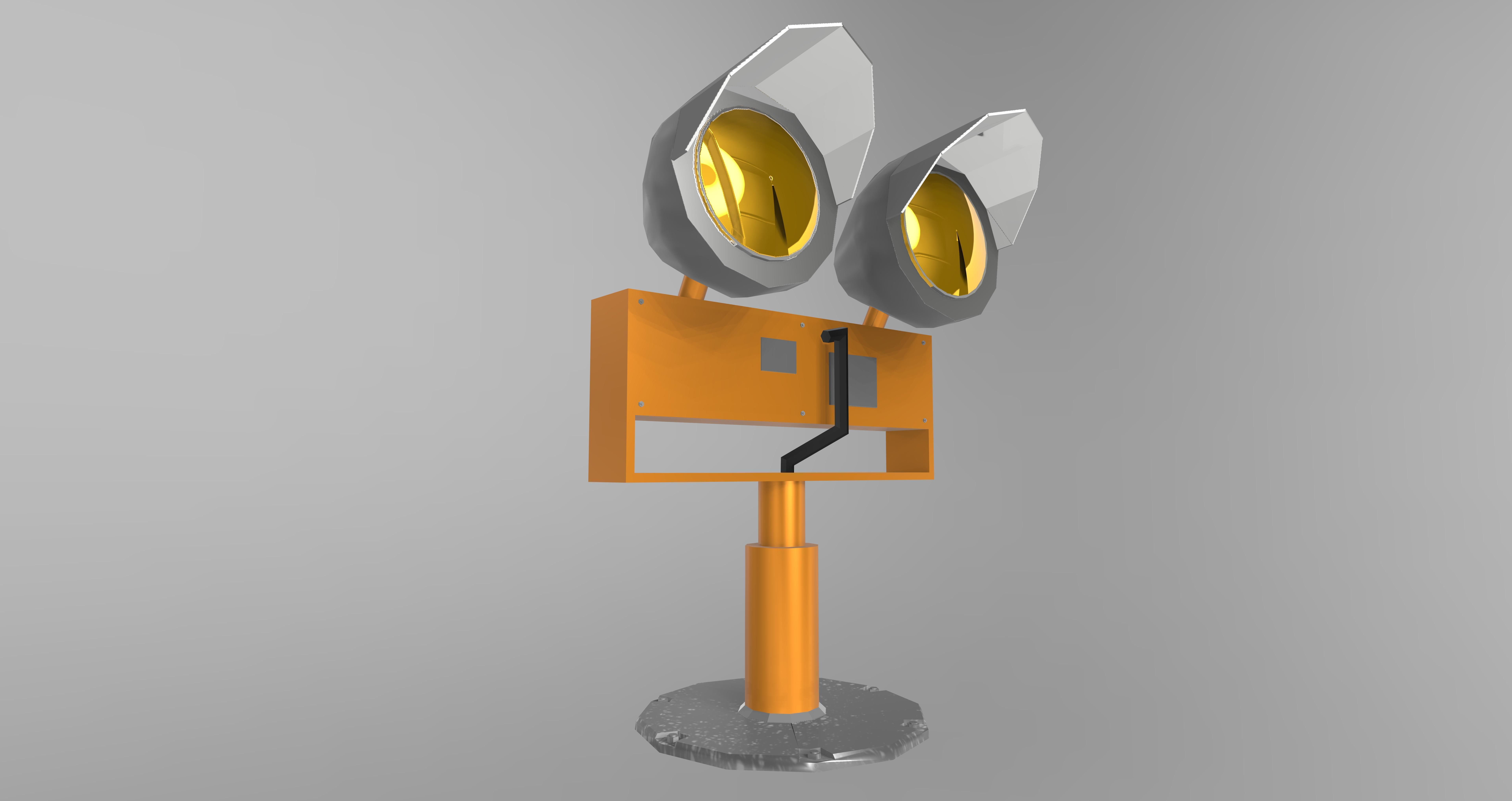 Elevated Runway Guard Light Model Free 3D model_2