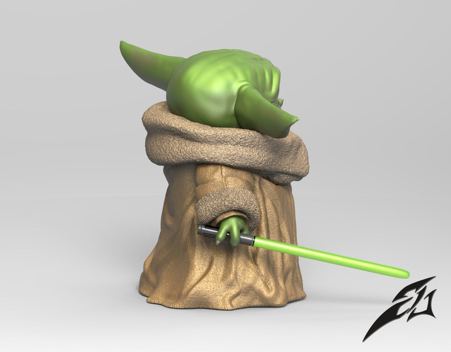 May the Baby Force be with you 3D print model_3