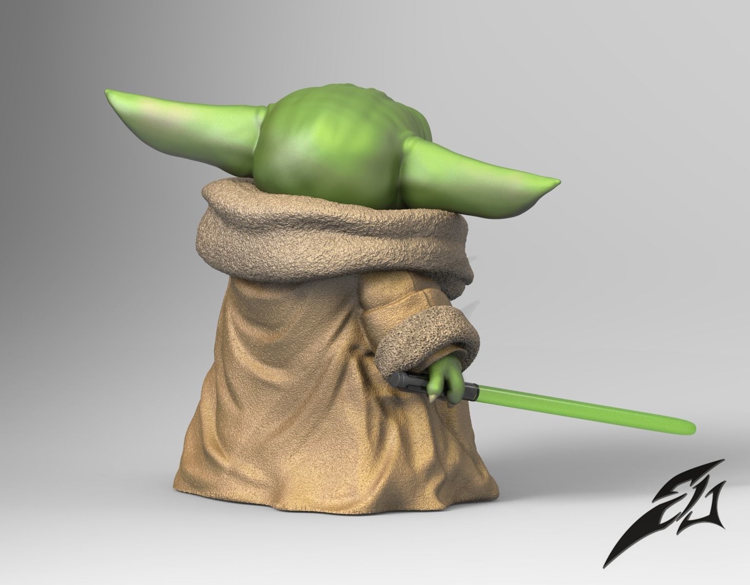 May the Baby Force be with you 3D print model_4