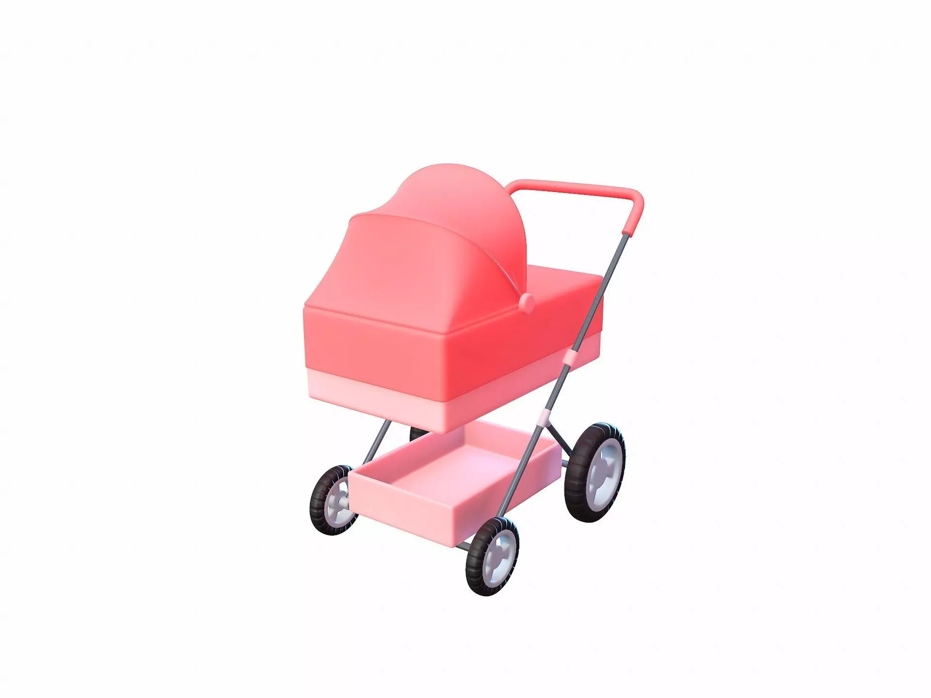 Baby Pram 3D model_0