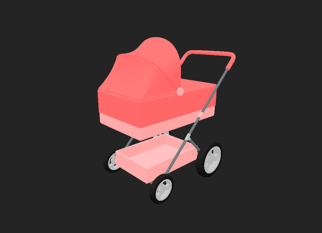Baby Pram 3D model_9
