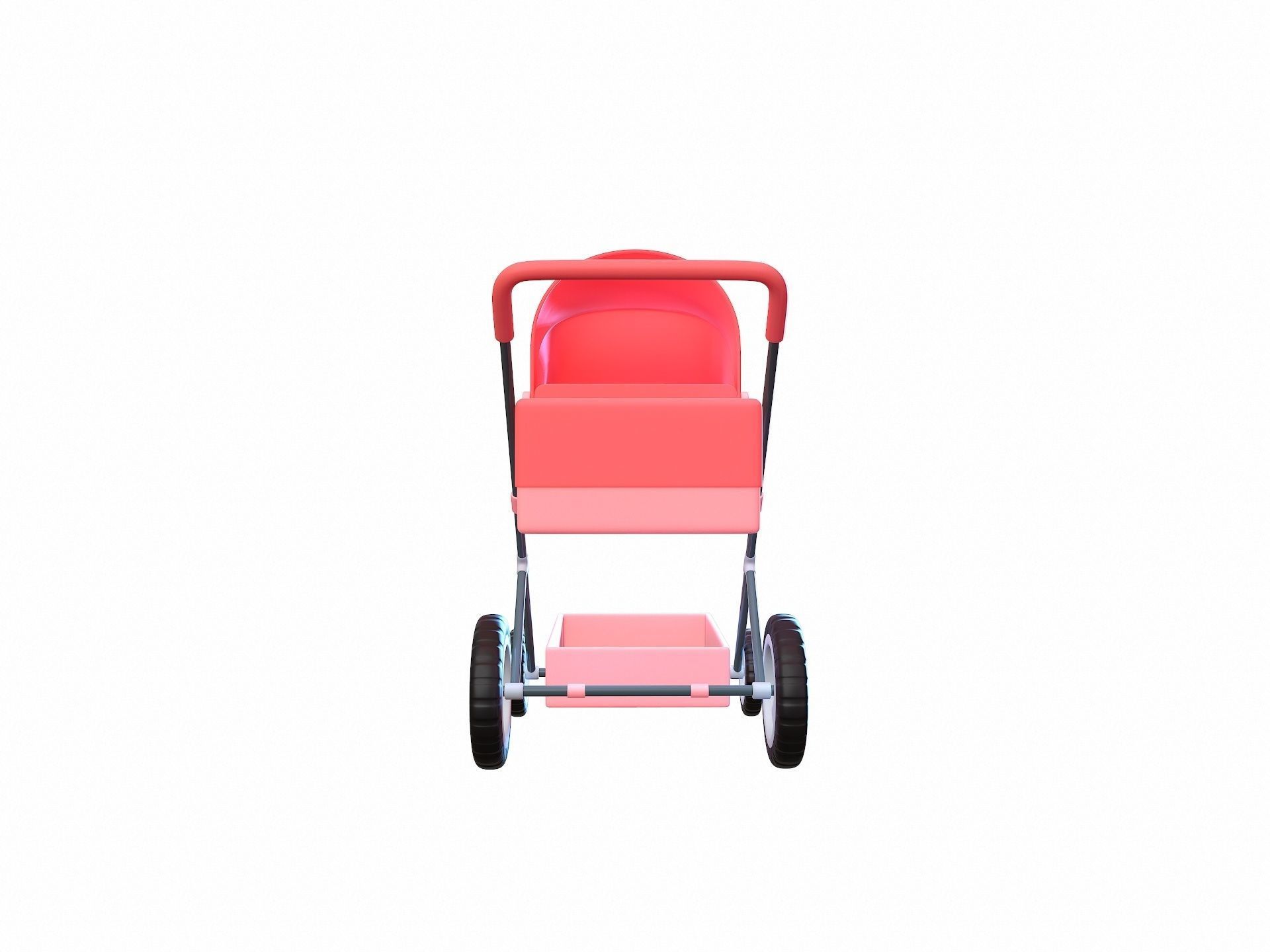 Baby Pram 3D model_3