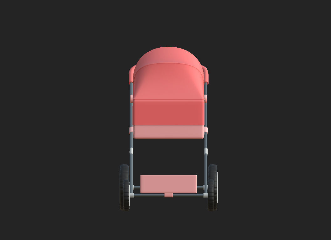 Baby Pram 3D model_14