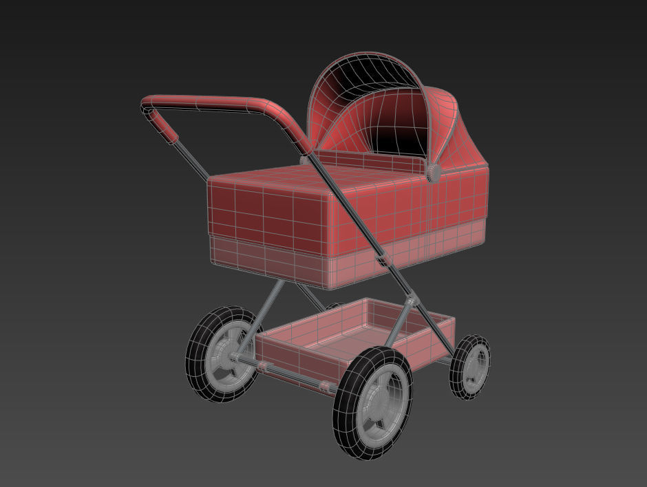 Baby Pram 3D model_18