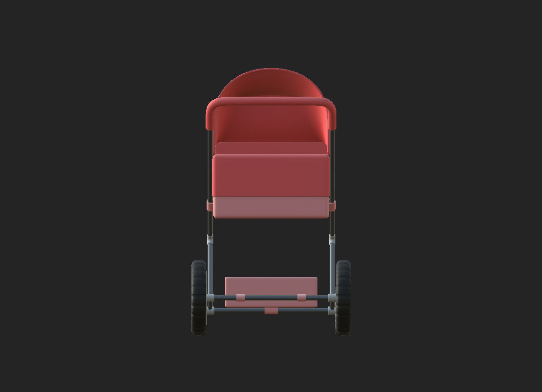 Baby Pram 3D model_12