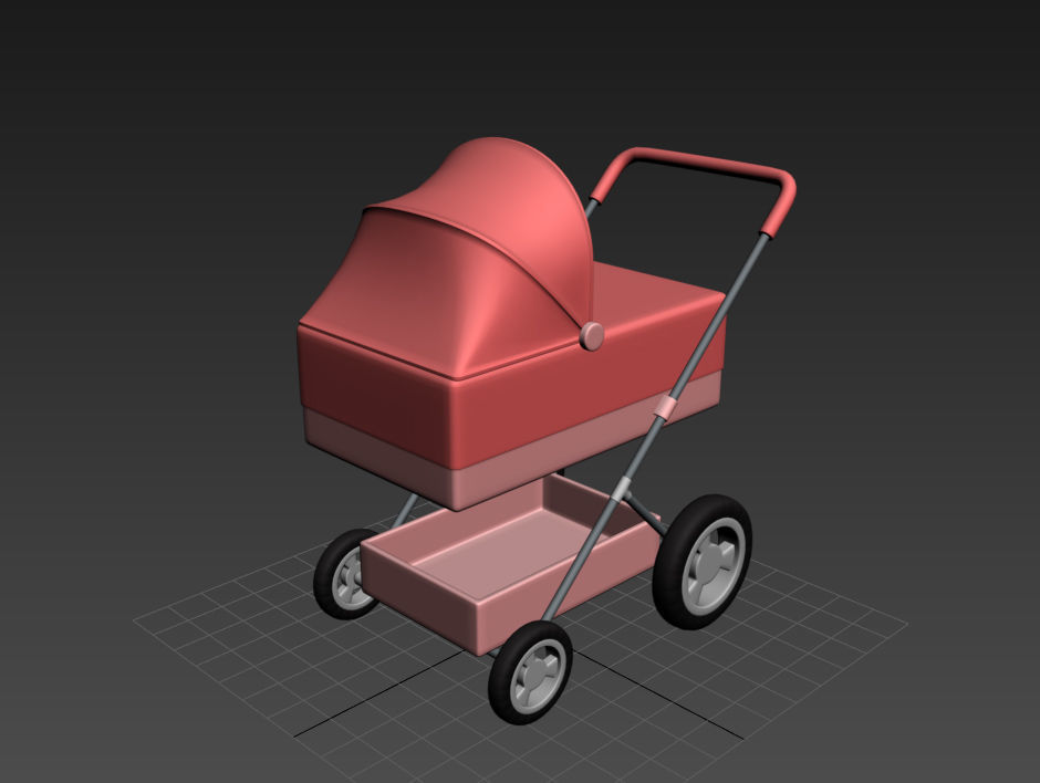 Baby Pram 3D model_15