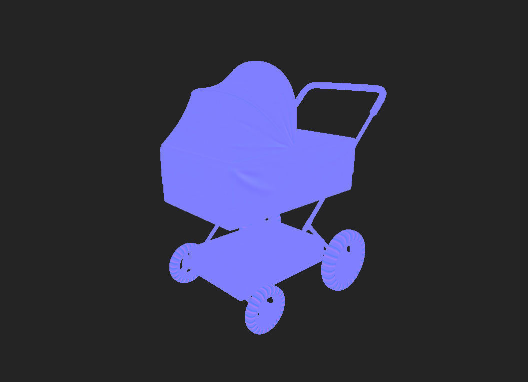 Baby Pram 3D model_10