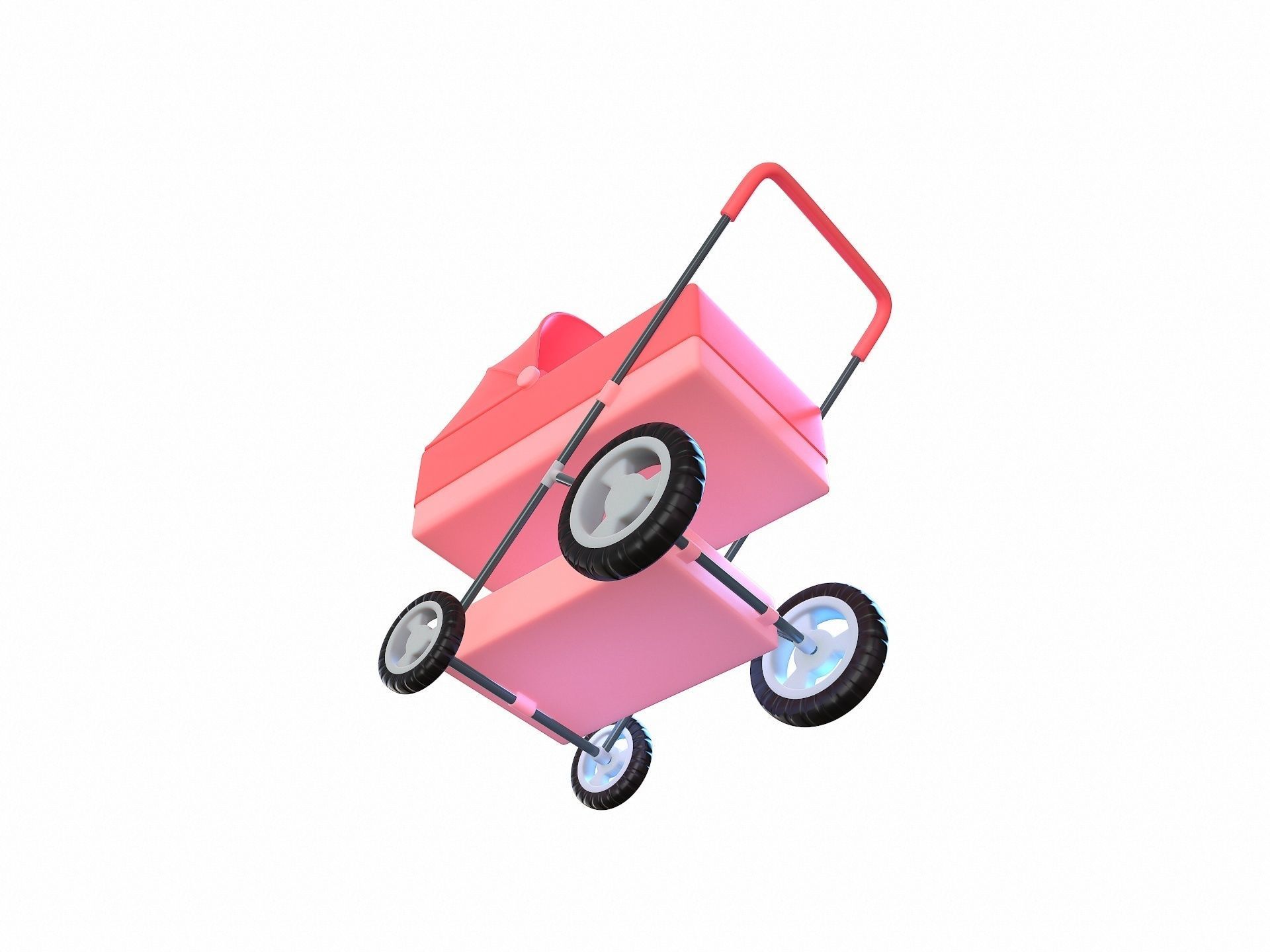 Baby Pram 3D model_4