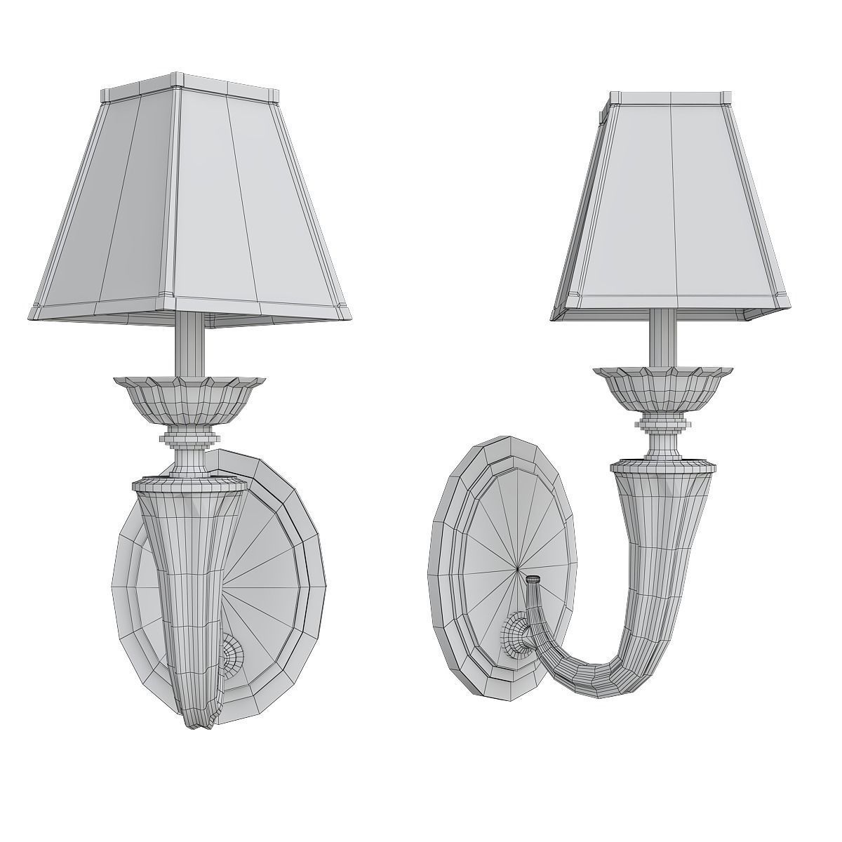 Chandelier 3d model collection 100 pieces Low-poly 3D model_99