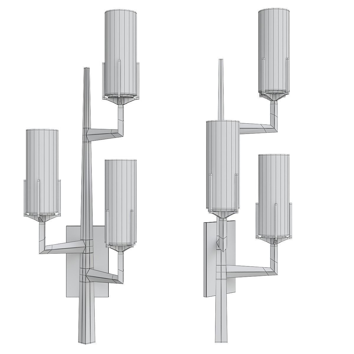 Chandelier 3d model collection 100 pieces Low-poly 3D model_76