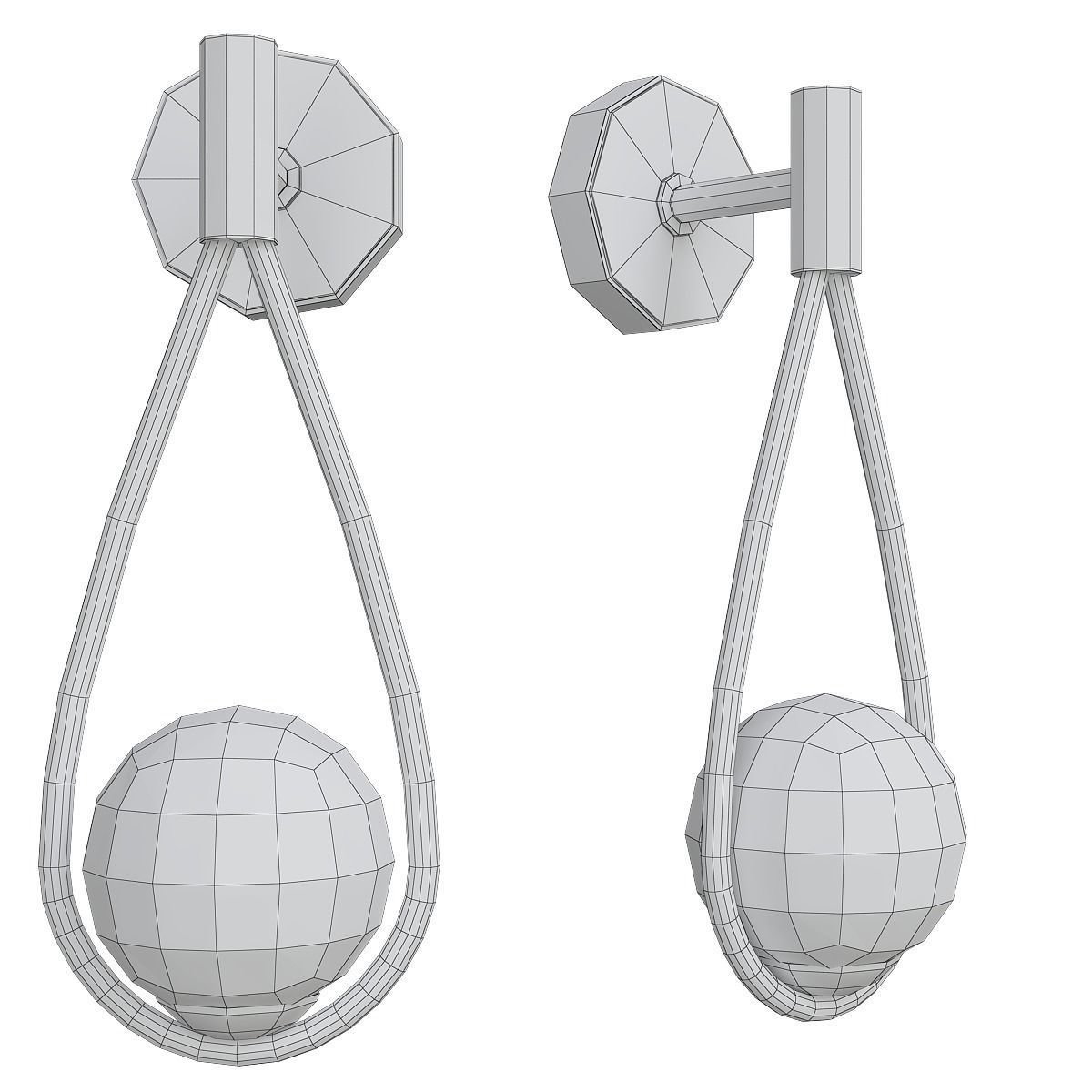 Chandelier 3d model collection 100 pieces Low-poly 3D model_134