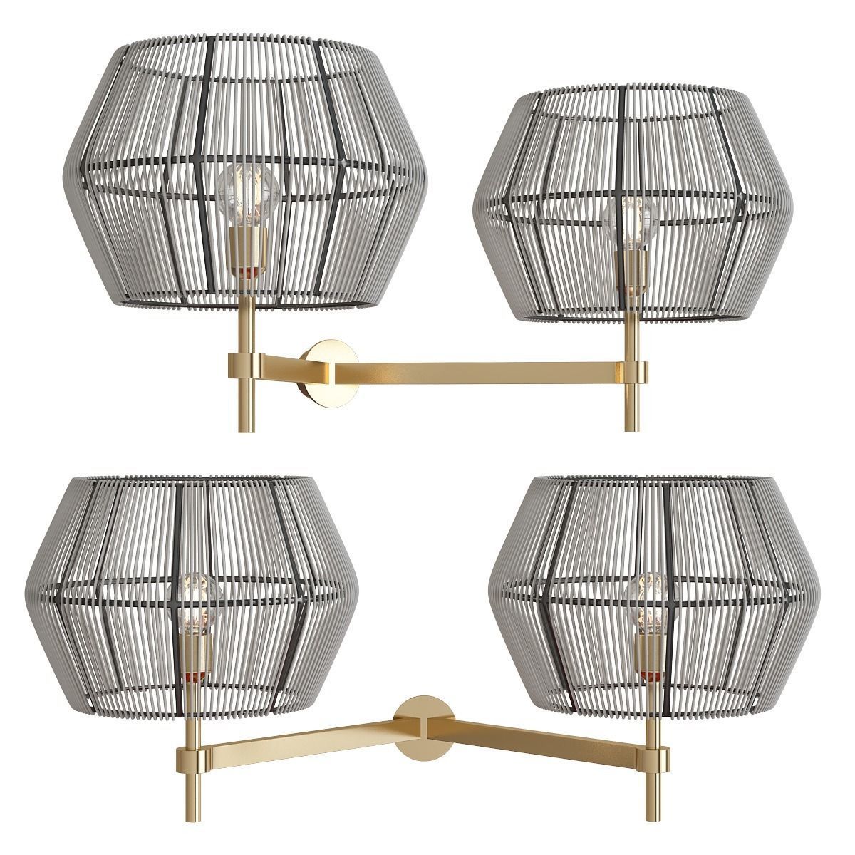 Chandelier 3d model collection 100 pieces Low-poly 3D model_109