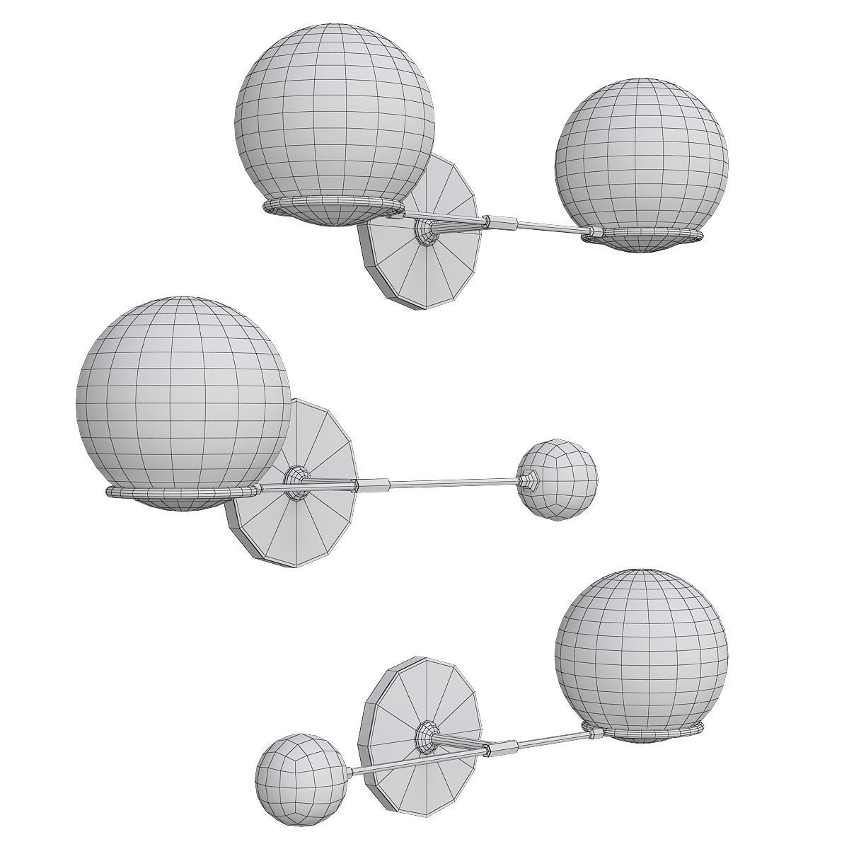 Chandelier 3d model collection 100 pieces Low-poly 3D model_108