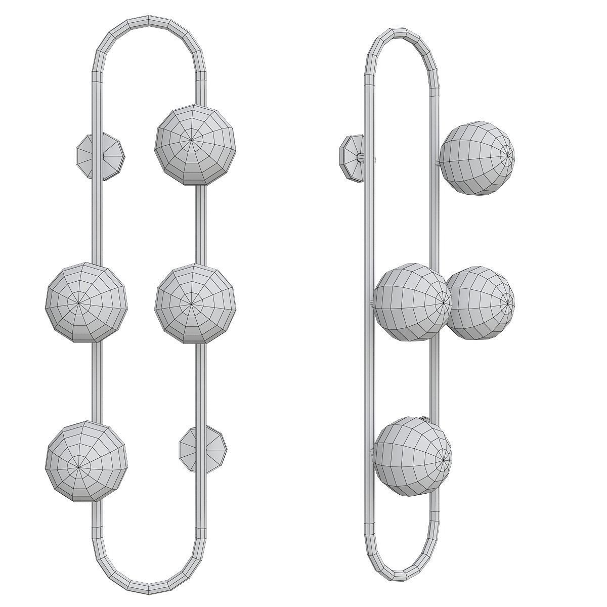 Chandelier 3d model collection 100 pieces Low-poly 3D model_147