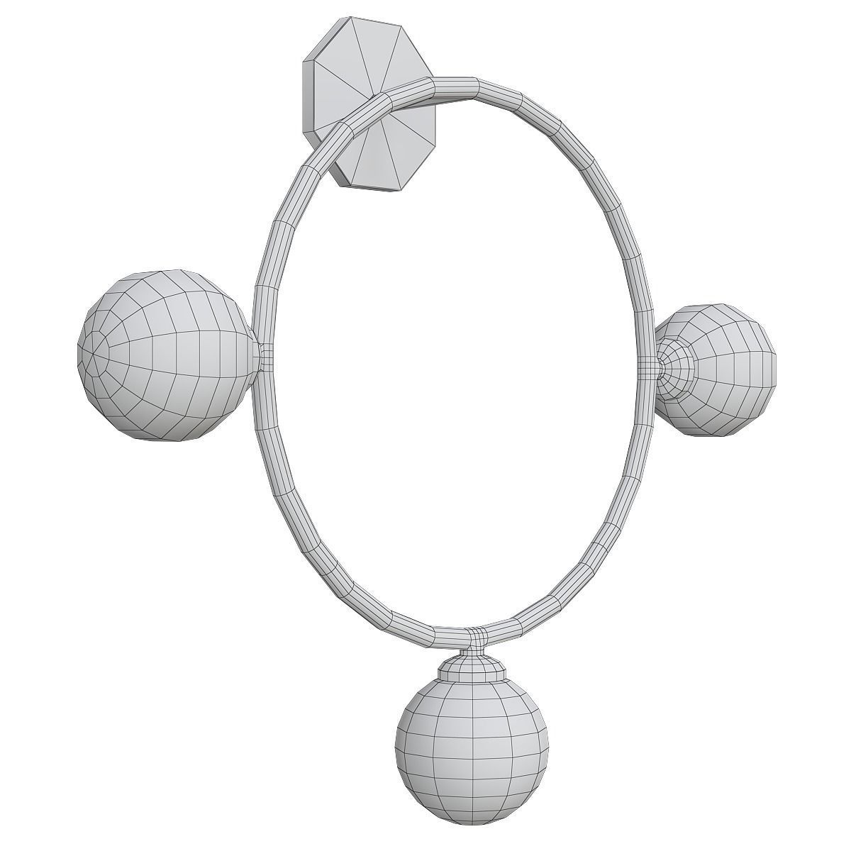 Chandelier 3d model collection 100 pieces Low-poly 3D model_9