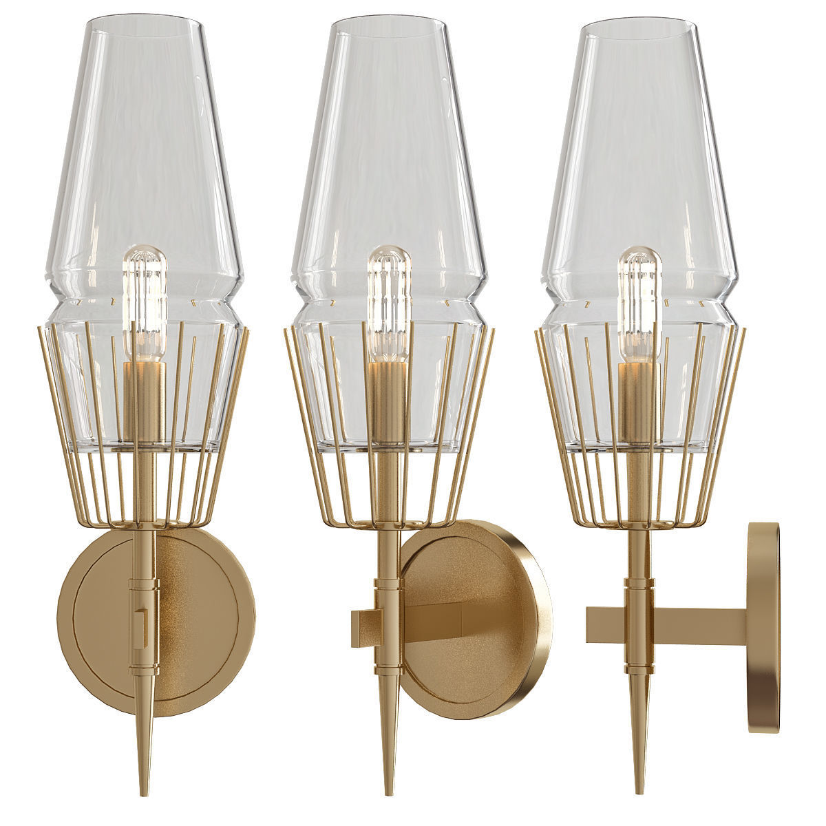 Chandelier 3d model collection 100 pieces Low-poly 3D model_96