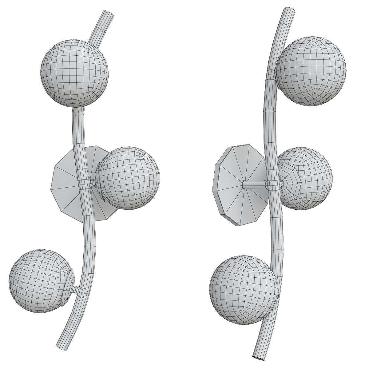 Chandelier 3d model collection 100 pieces Low-poly 3D model_94