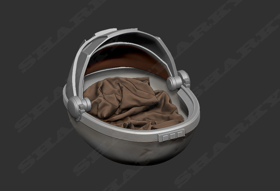 baby yoda force 3D print model_16