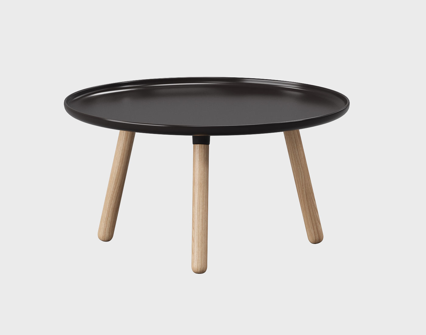 Table Set marble with metal legs 3D model_1