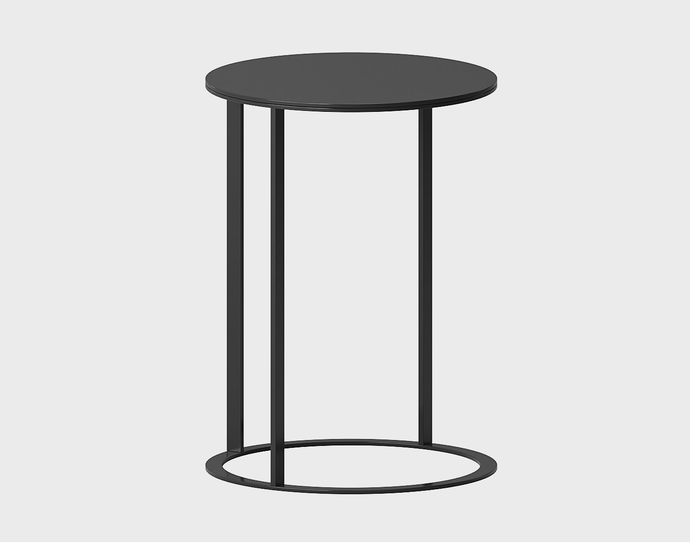 Table Set marble with metal legs 3D model_8