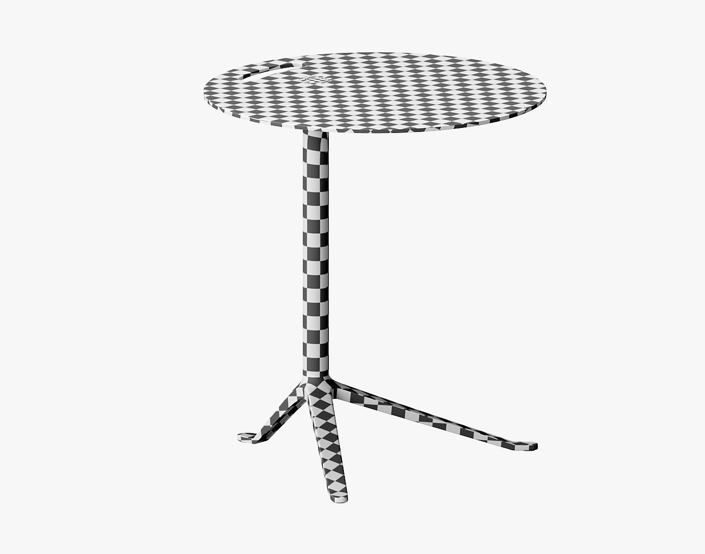 Table Set marble with metal legs 3D model_17
