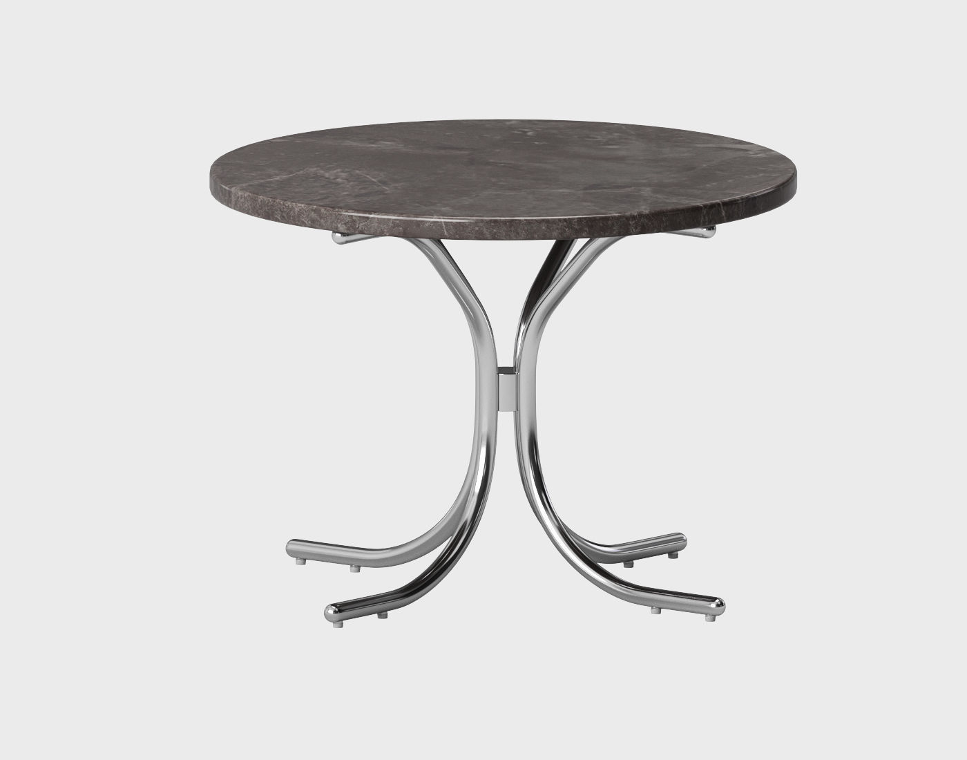 Table Set marble with metal legs 3D model_7