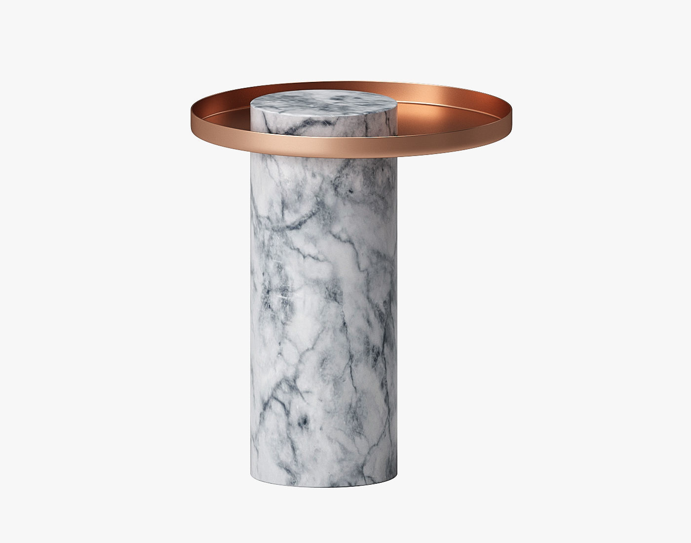 Table Set marble with metal legs 3D model_13
