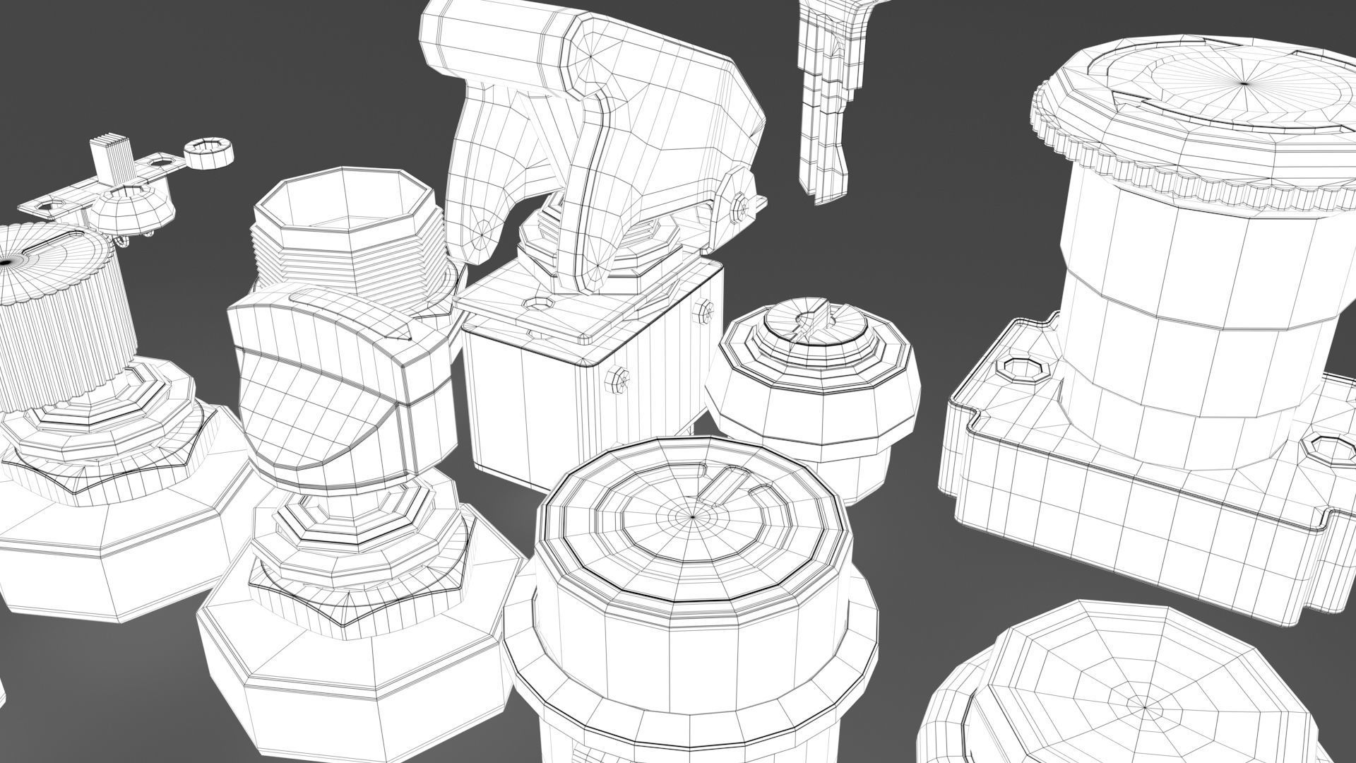 Emergency Buttons  and Switches  3D model_8