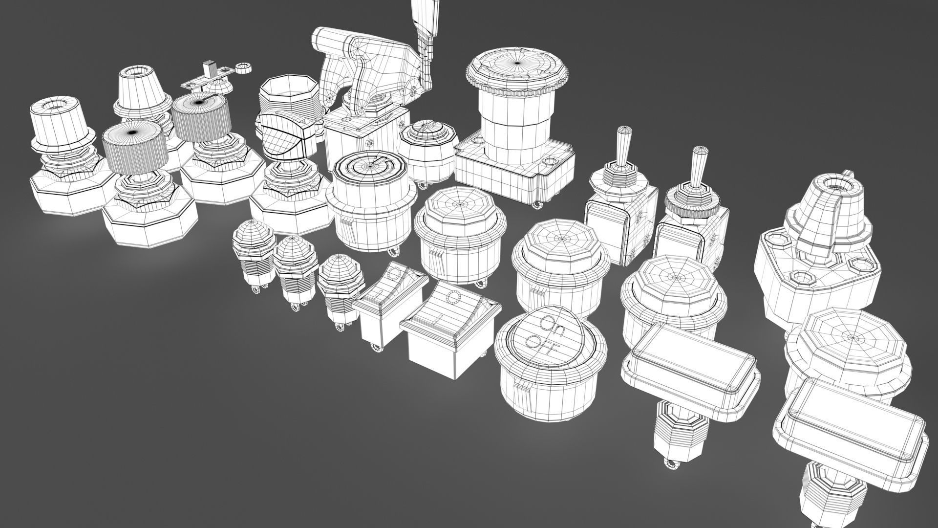Emergency Buttons  and Switches  3D model_10