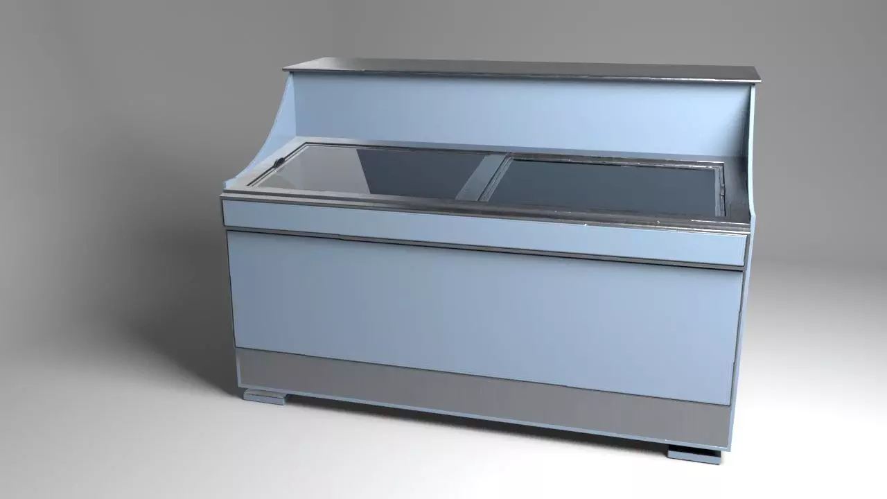 Modern Chest Freezer Low-poly 3D model