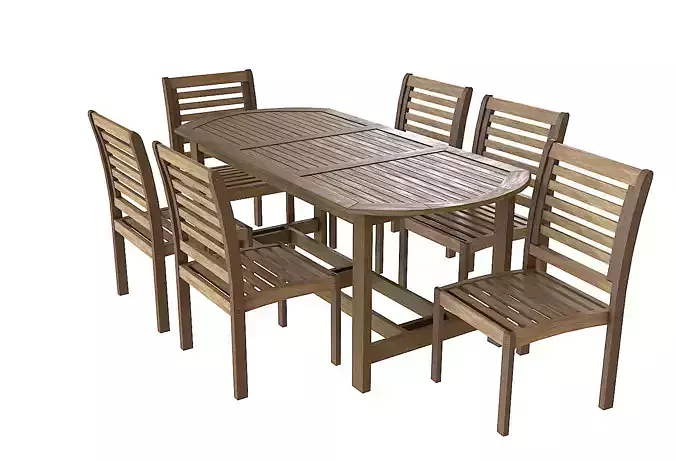 Table set 3 wooden dining with six chairs