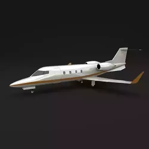 Learjet 54-55-56 Longhorn private jet 3D model