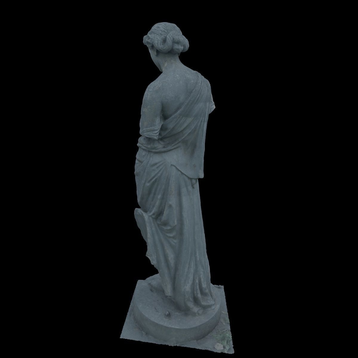 Statue of a nymph girl without arms 3D model_9