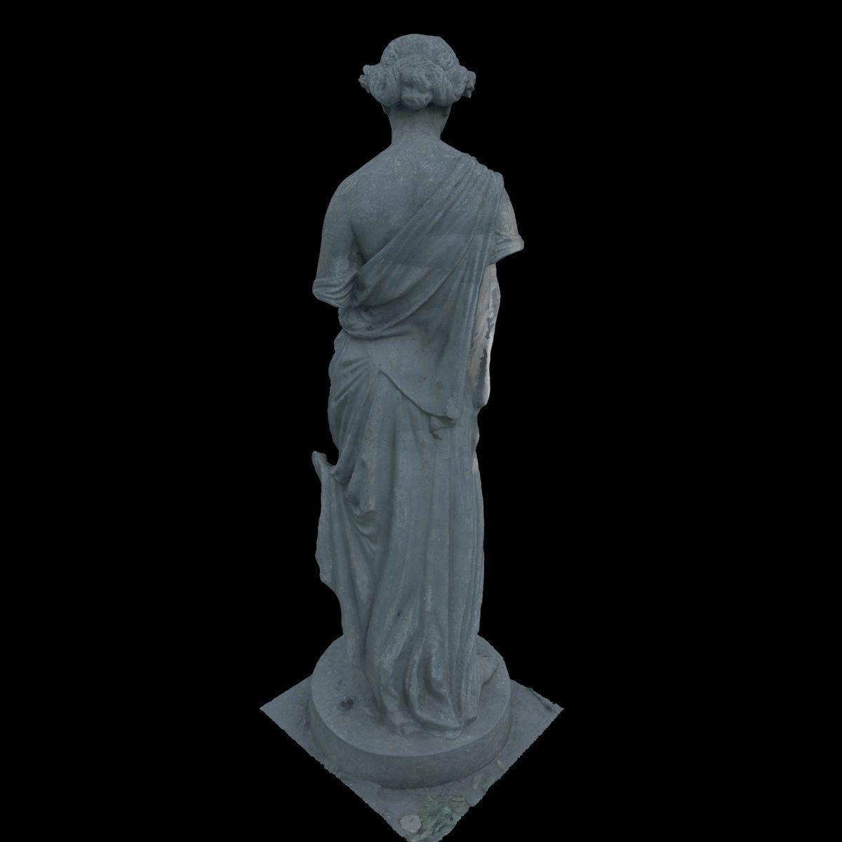 Statue of a nymph girl without arms 3D model_10