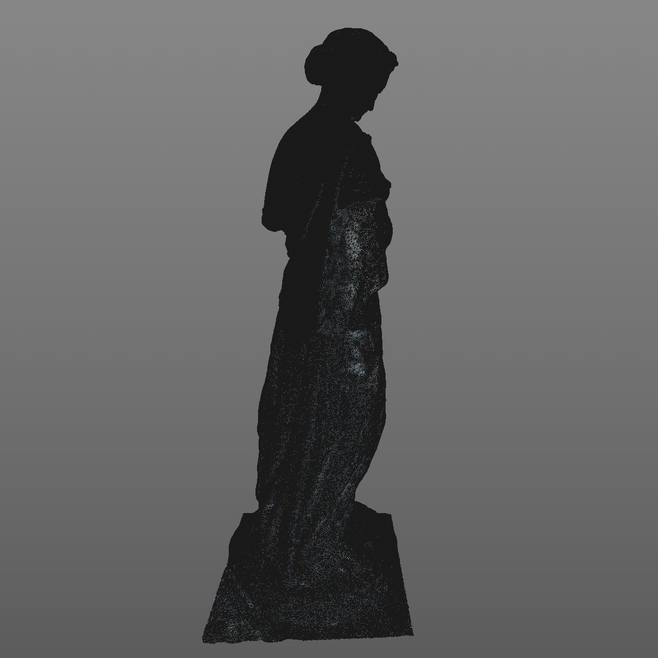Statue of a nymph girl without arms 3D model_16