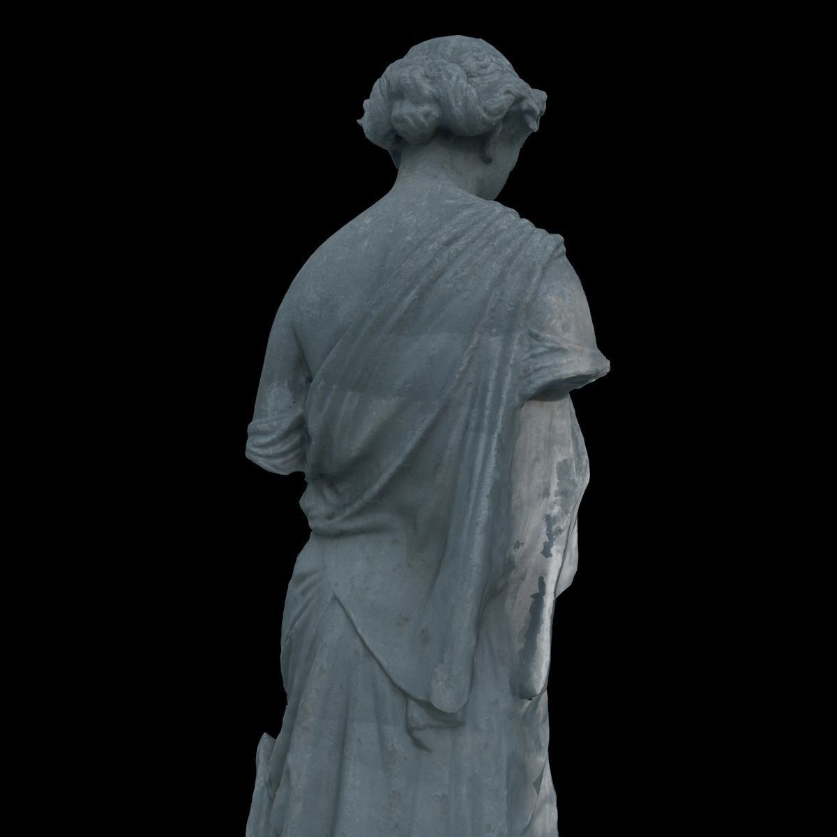 Statue of a nymph girl without arms 3D model_4